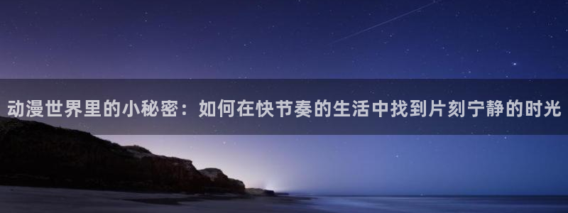 诸天纪风车动漫：动漫世界里的小秘密：如何在快节奏的生活中找到片刻宁静的时光