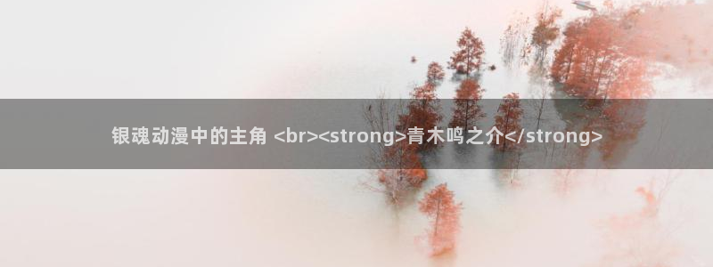 风车动漫app官网：银魂动漫中的主角 <br><strong>青木鸣之介</strong>